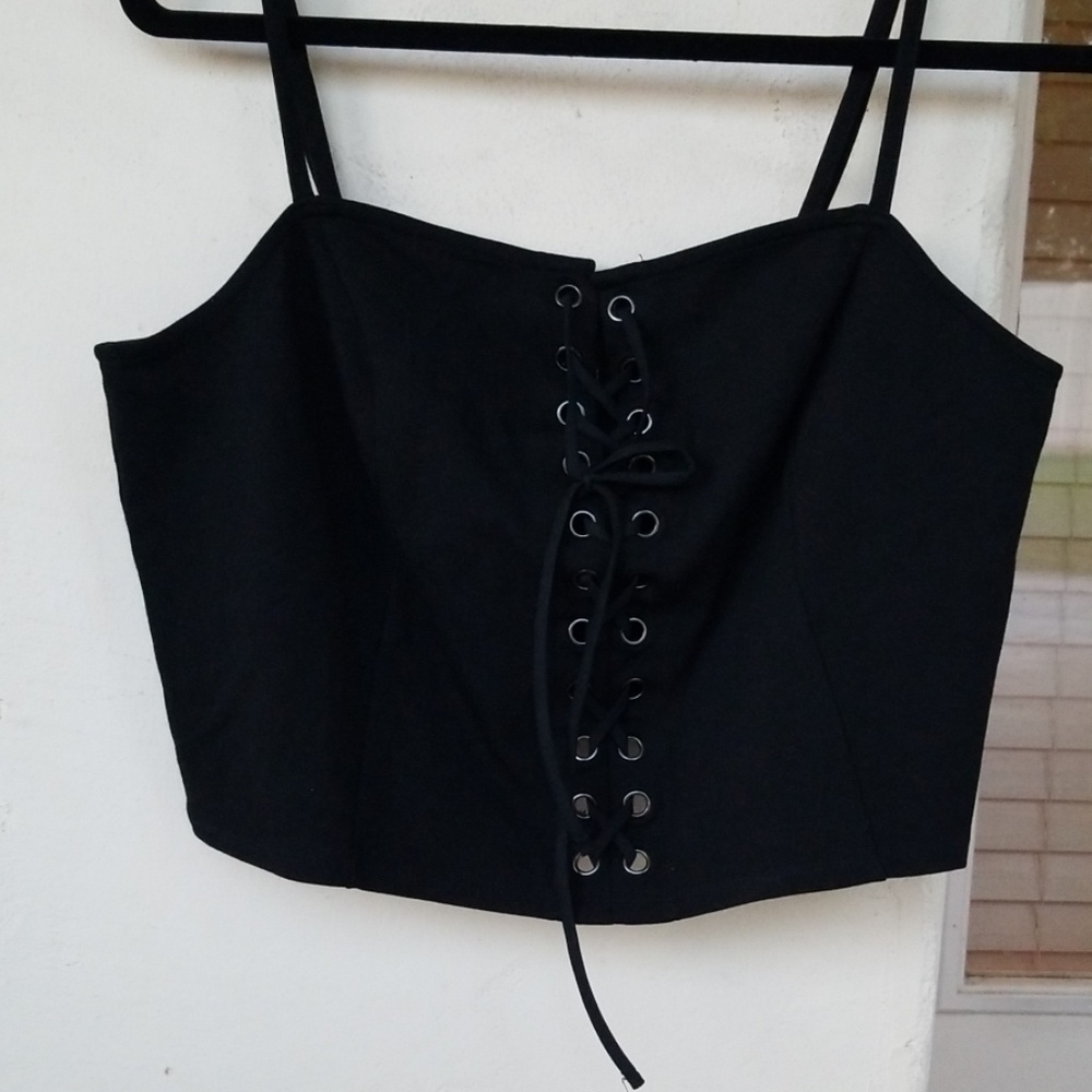 Lace Up Crop Top